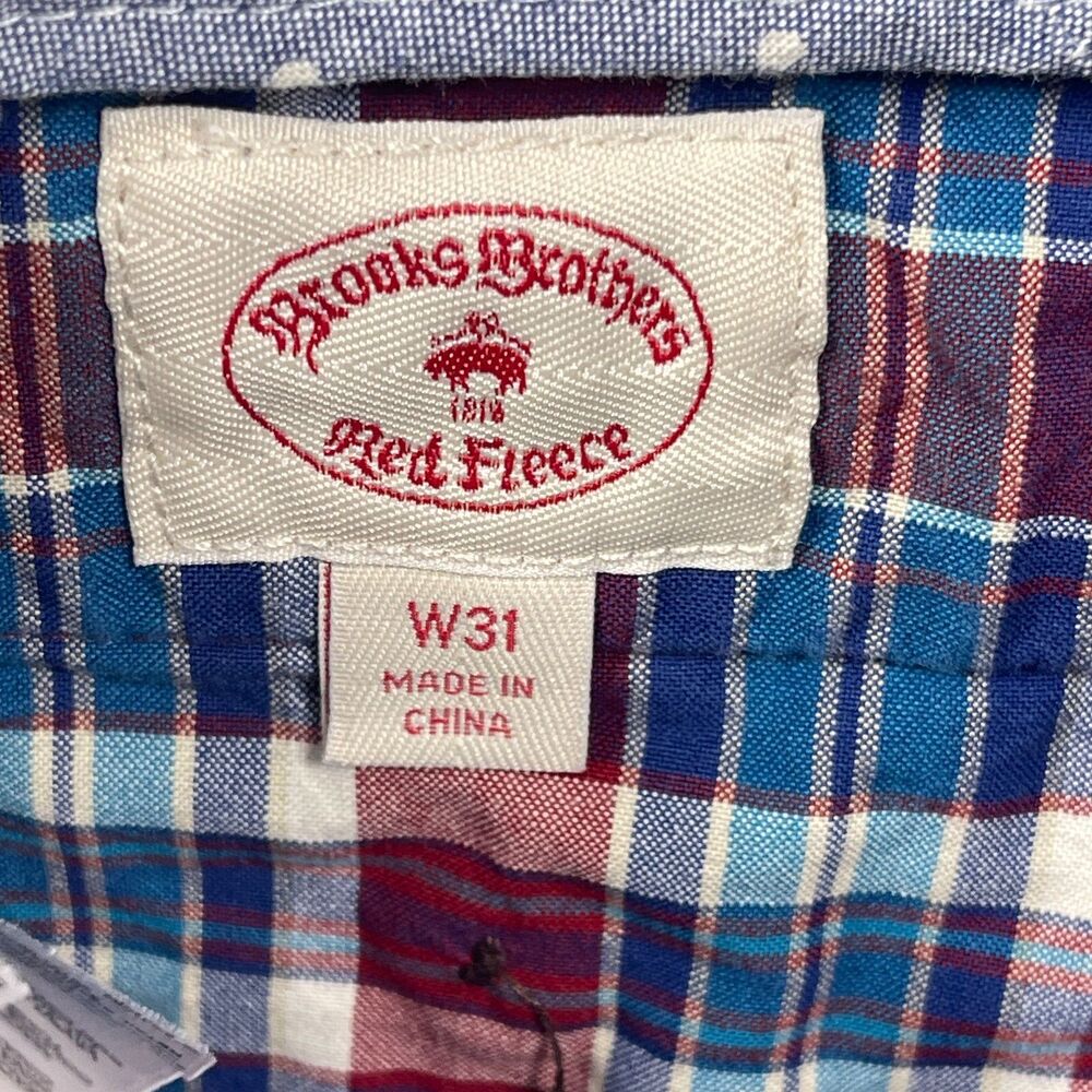 Brooks Brothers Chino Shorts Men's 31 Blue White Floral Flannel Cotton - Picture 5 of 13